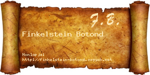 Finkelstein Botond névjegykártya
